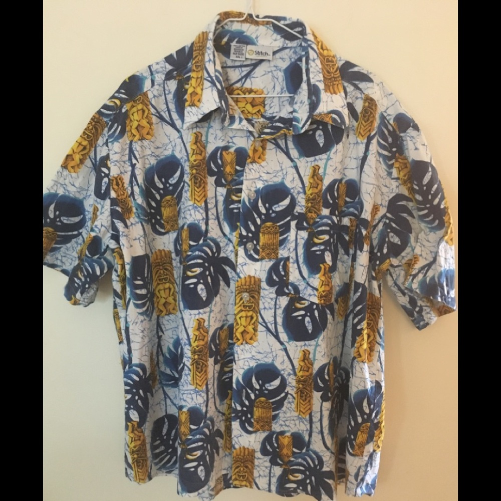 VTG Men’s Tiki Hawaiian Shirt. XXL.